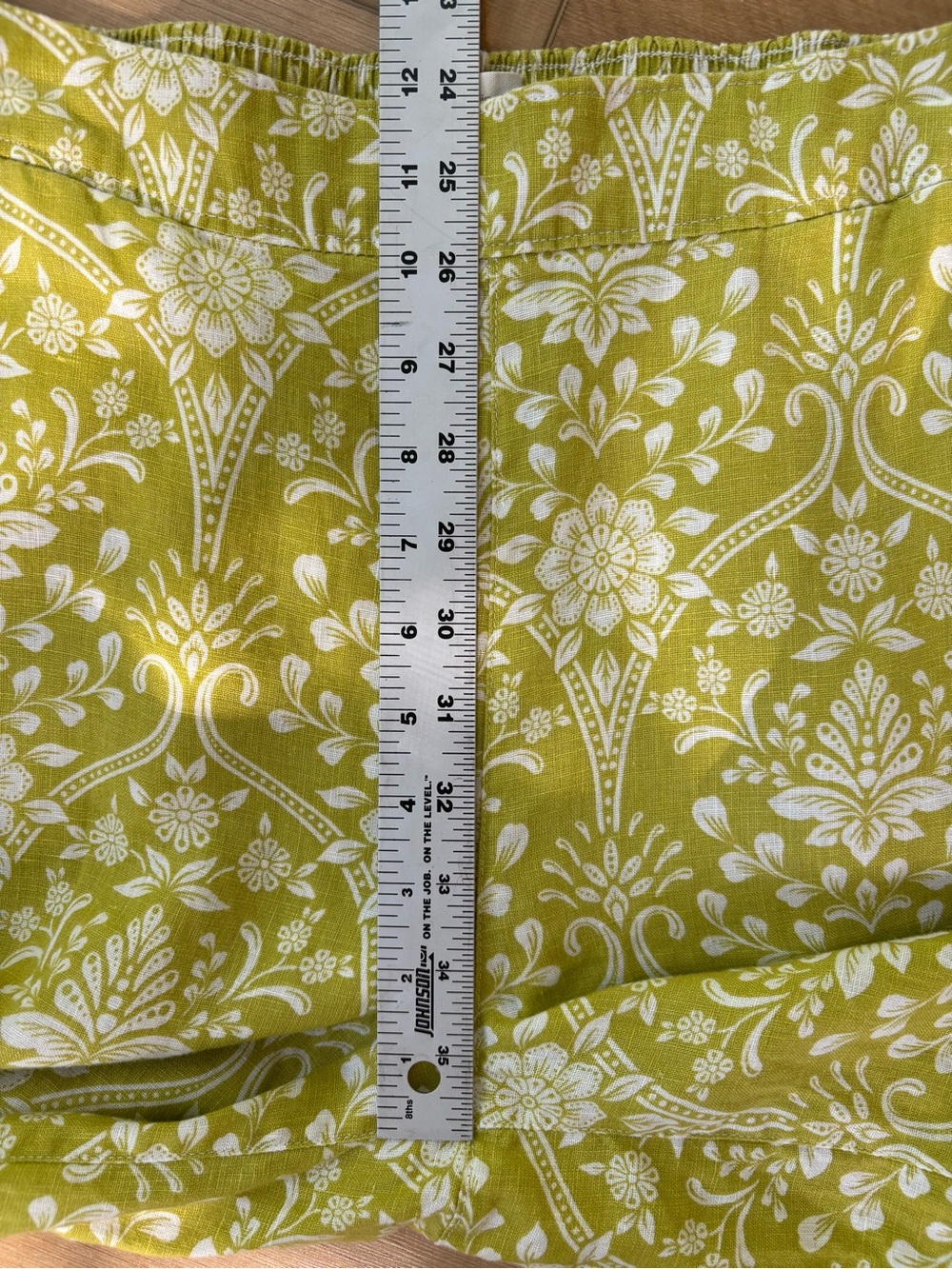 Joie 100% Linen Flat Front Wide Leg Floral Boho Cropped Pants. Size medium - Picture 7 of 12